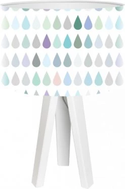 BPS Koncept Lampes De Chevet Enfant Lampe De Chevet Enfant Trépied Blanc Abat Jour Multicolore