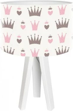 BPS Koncept Lampes De Chevet Enfant Lampe De Chevet Enfant Trépied Blanc Abat Jour Multicolore