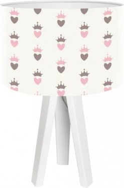 BPS Koncept Lampes De Chevet Enfant Lampe De Chevet Enfant Trépied Blanc Abat Jour Multicolore