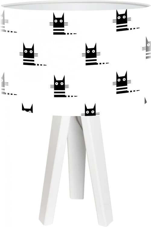 BPS Koncept Lampes De Chevet Enfant Lampe De Chevet Enfant Trépied Blanc Abat Jour Noir Et Blanc 1 BPS Koncept Lampes De Chevet Enfant Lampe De Chevet Enfant Trépied Blanc Abat Jour Noir Et Blanc