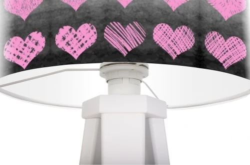 BPS Koncept Lampes De Chevet Enfant Lampe De Chevet Enfant Trépied Blanc Abat Jour Noir Et Rose 2 BPS Koncept Lampes De Chevet Enfant Lampe De Chevet Enfant Trépied Blanc Abat Jour Noir Et Rose – Image 2