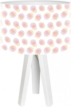 BPS Koncept Lampes De Chevet Enfant Lampe De Chevet Enfant Trépied Blanc Abat Jour Rose