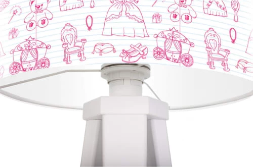 BPS Koncept Lampes De Chevet Enfant Lampe De Chevet Enfant Trépied Blanc Abat Jour Rose 2 BPS Koncept Lampes De Chevet Enfant Lampe De Chevet Enfant Trépied Blanc Abat Jour Rose – Image 2