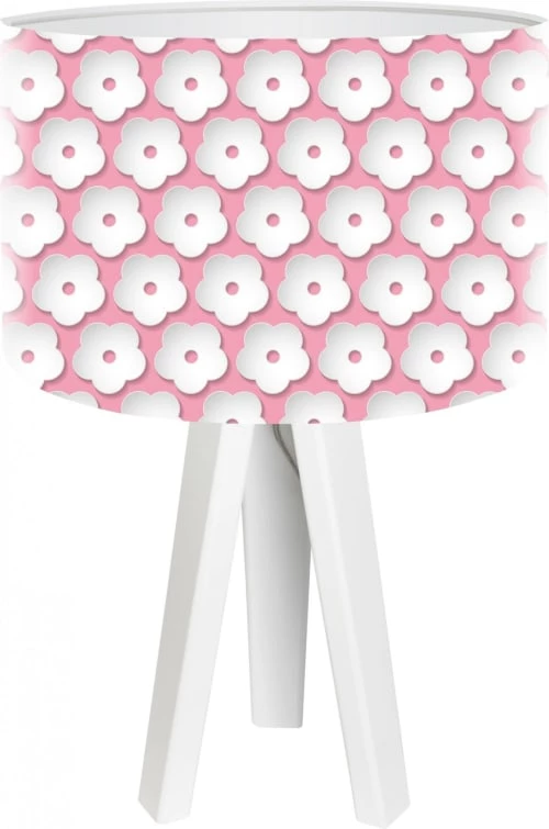 BPS Koncept Lampes De Chevet Enfant Lampe De Chevet Enfant Trépied Blanc Abat Jour Rose 1 BPS Koncept Lampes De Chevet Enfant Lampe De Chevet Enfant Trépied Blanc Abat Jour Rose