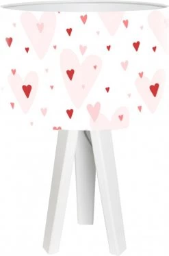 BPS Koncept Lampes De Chevet Enfant Lampe De Chevet Enfant Trépied Blanc Abat Jour Rose