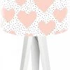 BPS Koncept Lampes De Chevet Enfant Lampe De Chevet Enfant Trépied Blanc Abat Jour Rose