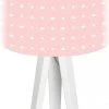 BPS Koncept Lampes De Chevet Enfant Lampe De Chevet Enfant Trépied Blanc Abat Jour Rose