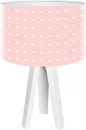 BPS Koncept Lampes De Chevet Enfant Lampe De Chevet Enfant Trépied Blanc Abat Jour Rose 3 BPS Koncept Lampes De Chevet Enfant Lampe De Chevet Enfant Trépied Blanc Abat Jour Rose – Image 3