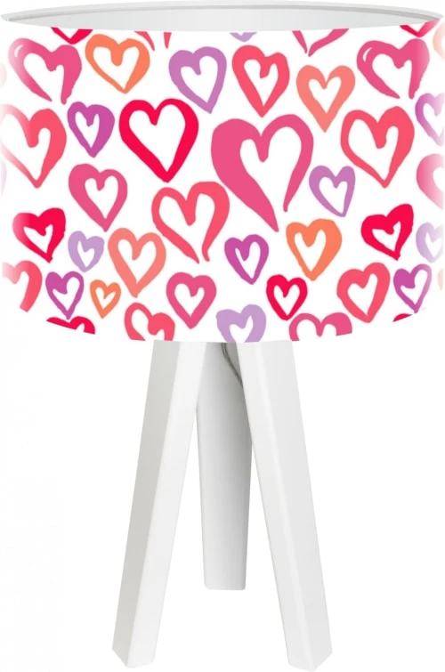 BPS Koncept Lampes De Chevet Enfant Lampe De Chevet Enfant Trépied Blanc Abat Jour Rose Et Violet 1 BPS Koncept Lampes De Chevet Enfant Lampe De Chevet Enfant Trépied Blanc Abat Jour Rose Et Violet