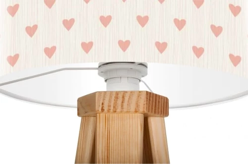 BPS Koncept Lampes De Chevet Enfant Lampe De Chevet Enfant Trépied Bois Abat Jour Beige Et Rose 2 BPS Koncept Lampes De Chevet Enfant Lampe De Chevet Enfant Trépied Bois Abat Jour Beige Et Rose – Image 2