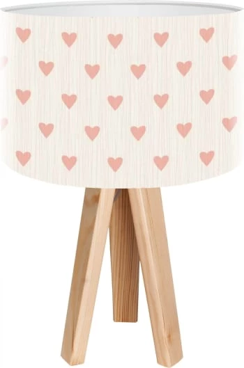 BPS Koncept Lampes De Chevet Enfant Lampe De Chevet Enfant Trépied Bois Abat Jour Beige Et Rose 3 BPS Koncept Lampes De Chevet Enfant Lampe De Chevet Enfant Trépied Bois Abat Jour Beige Et Rose – Image 3