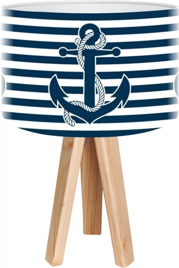 BPS Koncept Lampes De Chevet Enfant Lampe De Chevet Enfant Trépied Blanc Abat Jour Blanc Et Bleu 4 BPS Koncept Lampes De Chevet Enfant Lampe De Chevet Enfant Trépied Blanc Abat Jour Blanc Et Bleu – Image 4