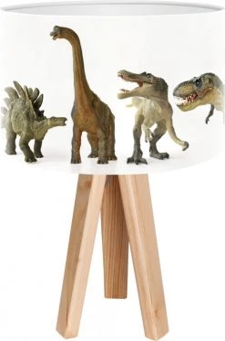 BPS Koncept Lampes De Chevet Enfant Lampe De Chevet Enfant Trépied Bois Abat Jour Multicolore