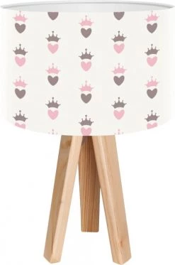 BPS Koncept Lampes De Chevet Enfant Lampe De Chevet Enfant Trépied Bois Abat Jour Multicolore