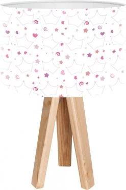 BPS Koncept Lampes De Chevet Enfant Lampe De Chevet Enfant Trépied Bois Abat Jour Multicolore