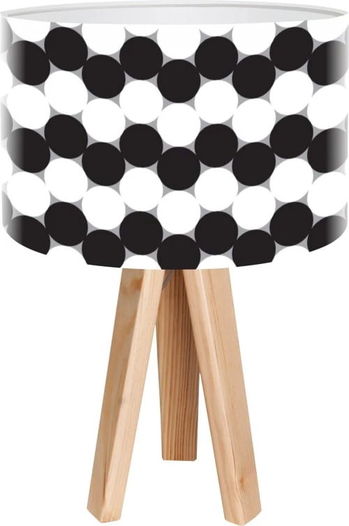 BPS Koncept Lampes De Chevet Enfant Lampe De Chevet Enfant Trépied Bois Abat Jour Noir Et Blanc 1 BPS Koncept Lampes De Chevet Enfant Lampe De Chevet Enfant Trépied Bois Abat Jour Noir Et Blanc