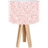 BPS Koncept Lampes De Chevet Enfant Lampe De Chevet Enfant Trépied Bois Clair Abat Jour Rose