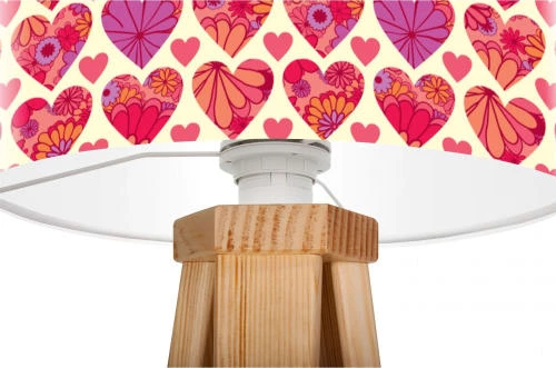 BPS Koncept Lampes De Chevet Enfant Lampe De Chevet Enfant Trépied Bois Clair Abat Jour Rouge 2 BPS Koncept Lampes De Chevet Enfant Lampe De Chevet Enfant Trépied Bois Clair Abat Jour Rouge – Image 2