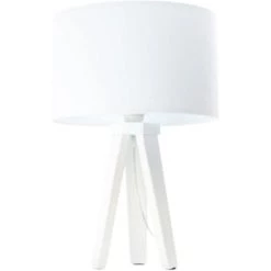 BPS Koncept Lampes De Chevet Enfant Lampe De Table Tissu Rose 30x30x46cm -Luminaires enfant Soldes lampe de table tissu blanc 30x30x46cm 1