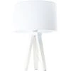 BPS Koncept Lampes De Chevet Enfant Lampe De Table Tissu Blanc 30x30x46cm