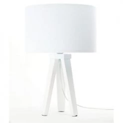 BPS Koncept Lampes De Chevet Enfant Lampe De Table Tissu Blanc 30x30x46cm -Luminaires enfant Soldes lampe de table tissu blanc 30x30x46cm 7