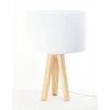 BPS Koncept Lampes De Chevet Enfant Lampe De Table Tissu Blanc 30x30x46cm