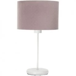BPS Koncept Lampes De Chevet Enfant Lampe De Table Tissu Rose 26x26x44cm