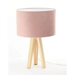 BPS Koncept Lampes De Chevet Enfant Lampe De Table Tissu Rose 30x30x46cm -Luminaires enfant Soldes lampe de table tissu rose 30x30x46cm 13