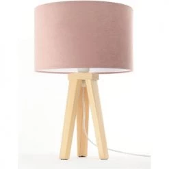 BPS Koncept Lampes De Chevet Enfant Lampe De Table Tissu Rose 30x30x46cm -Luminaires enfant Soldes lampe de table tissu rose 30x30x46cm 14