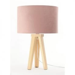 BPS Koncept Lampes De Chevet Enfant Lampe De Table Tissu Rose 30x30x46cm -Luminaires enfant Soldes lampe de table tissu rose 30x30x46cm 15
