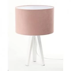 BPS Koncept Lampes De Chevet Enfant Lampe De Table Tissu Rose 30x30x46cm -Luminaires enfant Soldes lampe de table tissu rose 30x30x46cm 3