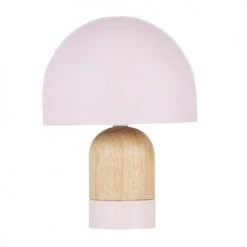 Maisons Du Monde Lampes De Chevet Enfant Lampe En Bois De Chêne Et Métal Mauve H28