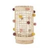 Maisons Du Monde Lampes De Chevet Enfant Lampe En Hévéa Et Osier Avec Pompons Multicolores
