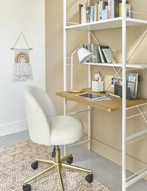 Maisons Du Monde Lampes De Chevet Enfant Lampe En Métal Blanc Et Hévéa 4 Maisons Du Monde Lampes De Chevet Enfant Lampe En Métal Blanc Et Hévéa – Image 4