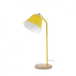 Maisons Du Monde Lampes De Chevet Enfant Lampe En Métal Jaune Et Hévéa