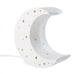 Maisons Du Monde Lampes De Chevet Enfant Lampe Lune En Porcelaine Ajourée Blanche