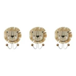 Decoratie Portemanteaux Et Patères Enfant Lot De 3 Patères Tigre -Luminaires enfant Soldes lot de 3 pateres lion 4