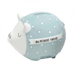 Amadeus Objets Déco Enfant Ma Première Tirelire Cochon Bleu