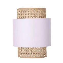 Maisons Du Monde Suspensions Enfant Mini Suspension En Rotin Et En Tissu Rose