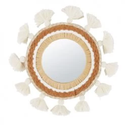 Luminaires enfant Soldes 21 Maisons Du Monde Miroirs Enfant Miroir Beige Et Terracotta à Pompons D30