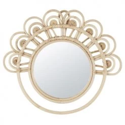 Maisons Du Monde Miroirs Enfant Miroir En Rotin Beige 40x35