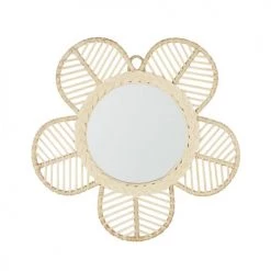 Maisons Du Monde Miroirs Enfant Miroir Fleur En Rotin Beige 57x55