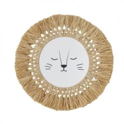 Maisons Du Monde Miroirs Enfant Miroir Lion En Raphia D39
