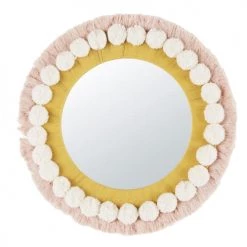 Maisons Du Monde Miroirs Enfant Miroir Rose, Jaune Et Beige D38