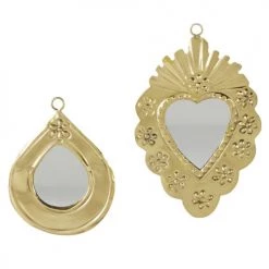 Maisons Du Monde Miroirs Enfant Miroirs En Laiton Doré Mat (x2) 11x16