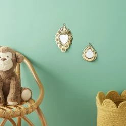 Maisons Du Monde Miroirs Enfant Miroirs En Laiton Doré Mat (x2) 11x16 -Luminaires enfant Soldes miroirs en laiton dore mat x2 11x16 1000 1 1 225829 4