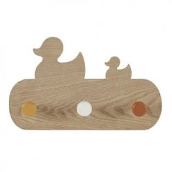 Maisons Du Monde Portemanteaux Et Patères Enfant Patère 3 Crochets Beige, Jaune, Blanc Et Orange