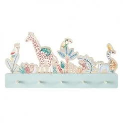 Maisons Du Monde Portemanteaux Et Patères Enfant Patère 5 Crochets Imprimé Animaux Multicolores