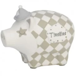 Amadeus Objets Déco Enfant Petite Tirelire Cochon Damier