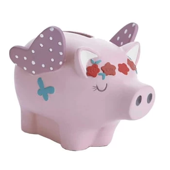 Amadeus Objets Déco Enfant Petite Tirelire Cochon Rose Avec Des Ailes 2 Amadeus Objets Déco Enfant Petite Tirelire Cochon Rose Avec Des Ailes – Image 2